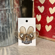 Gold Heart Post Earrings