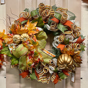 Gold & Green Fall Wreath