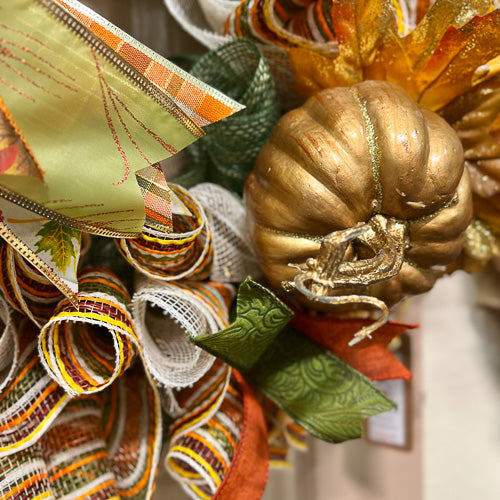 Gold & Green Fall Wreath