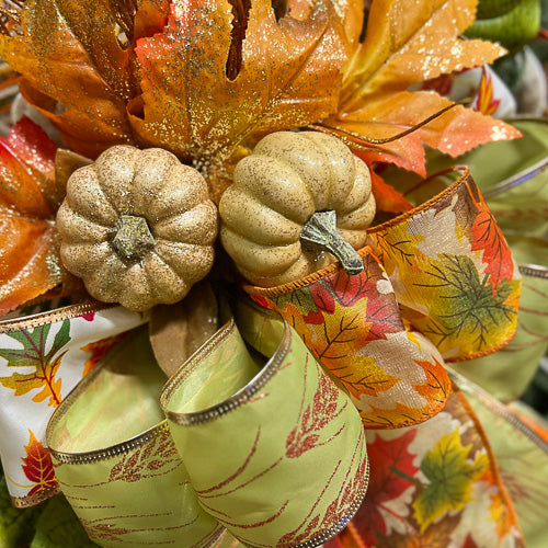 Gold & Green Fall Wreath