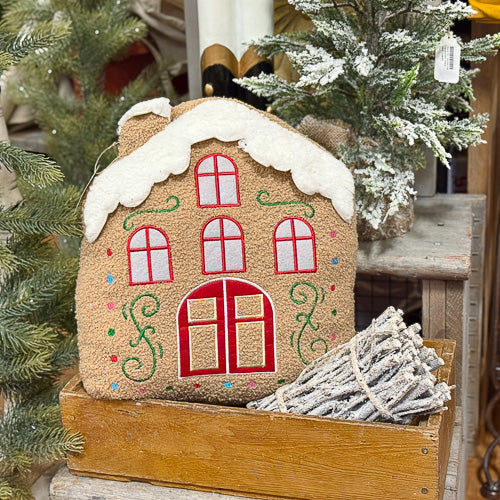 Gingerbread House & Santa Pillow