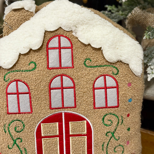 Gingerbread House & Santa Pillow