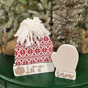 Let It Snow Toboggan Cap And Glove