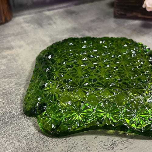 Green Glass Tray