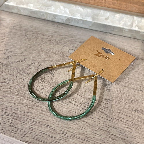 Green Teardrop Earrings