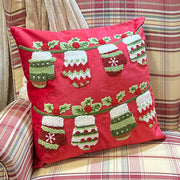 Santa Mitt Throw Pillow