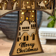 Inlay Wood Christmas Cross
