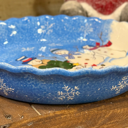Snowman Pie Plate