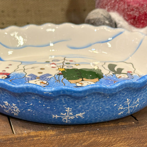 Snowman Pie Plate