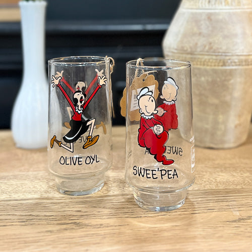 Popeye Character Glass Cup