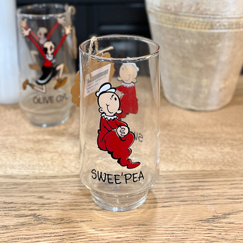 Popeye Character Glass Cup