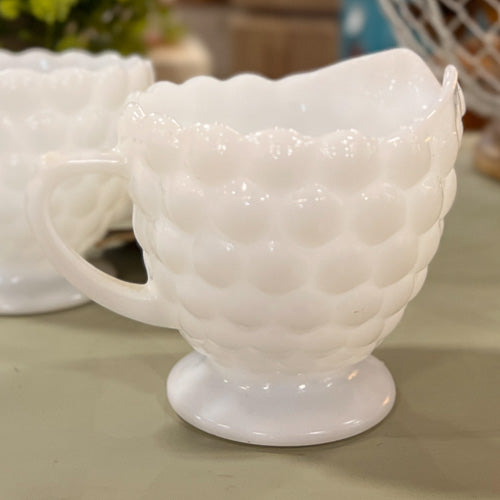 Sugar & Cream Milk Glass Set