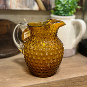 Amber Hobnail Pitcher