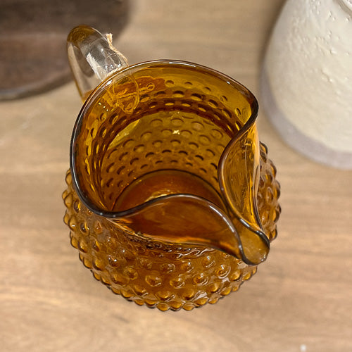 Amber Hobnail Pitcher