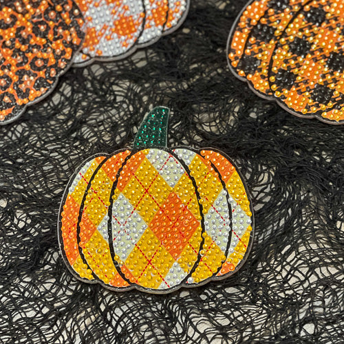 Diamond Art Pumpkin Magnet