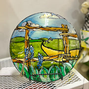 Stained Glass Landscape Dish