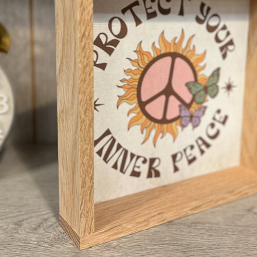 Inner Peace Block Sign