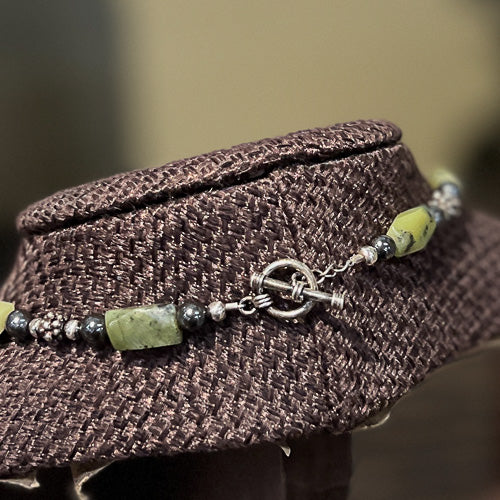 Serpentine Pendant Beaded Necklace