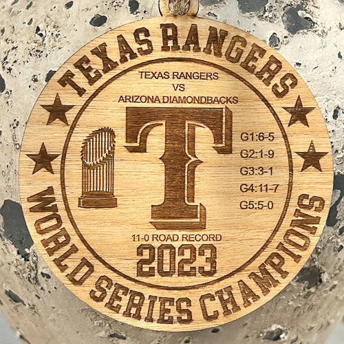 Texas Rangers World Series Ornament