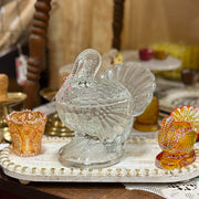 Glass Turkey Candy Dish