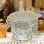 Glass Turkey Candy Dish