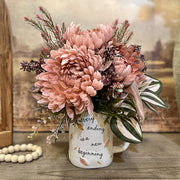 Mauve Floral Mug Arrangment