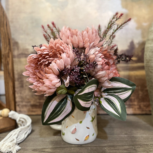 Mauve Floral Mug Arrangment