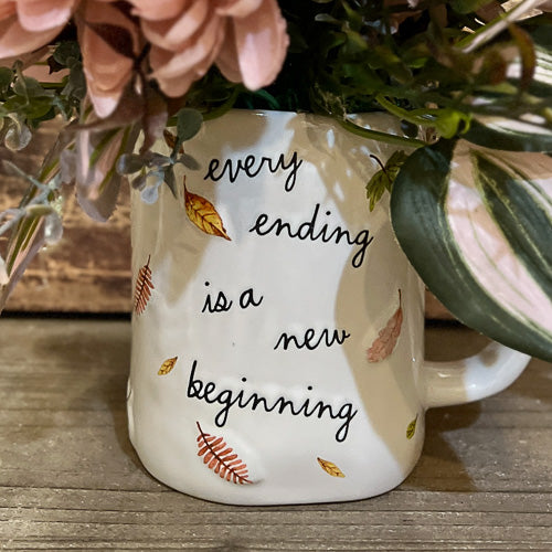 Mauve Floral Mug Arrangment
