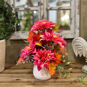 Pink & Orange Pumpkin Arrangement