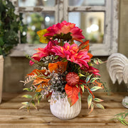Pink & Orange Pumpkin Arrangement