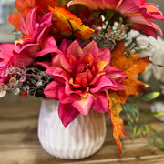 Pink & Orange Pumpkin Arrangement