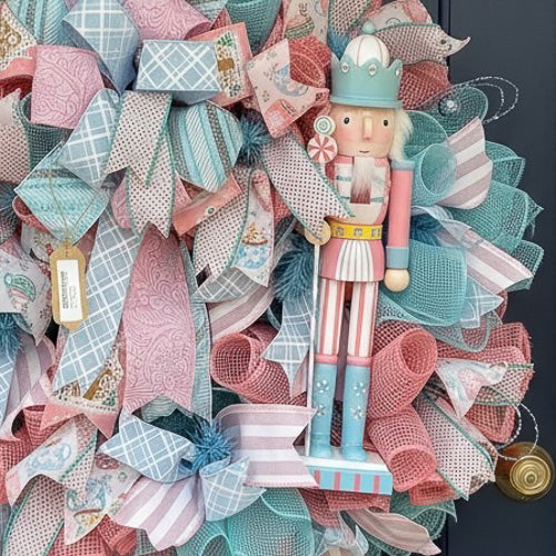 Pastel Nutcracker Wreath