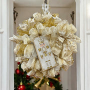 White & Gold Nutcracker Wreath