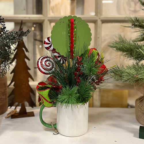 Grinch Joy Mug Arrangement