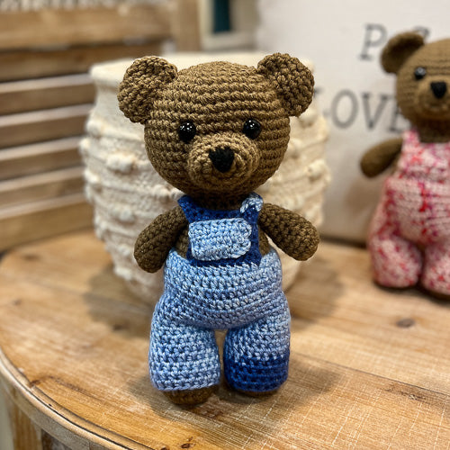 Crochet Bear With Overalls