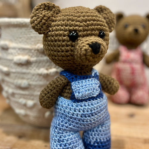 Crochet Bear With Overalls