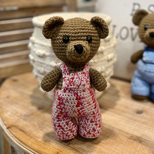 Crochet Bear With Overalls