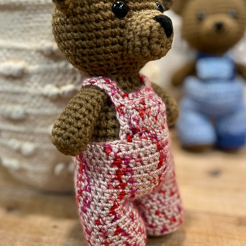 Crochet Bear With Overalls