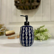 Embellished Navy Soap Dispenser