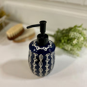 Embellished Navy Soap Dispenser