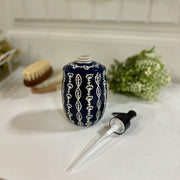 Embellished Navy Soap Dispenser