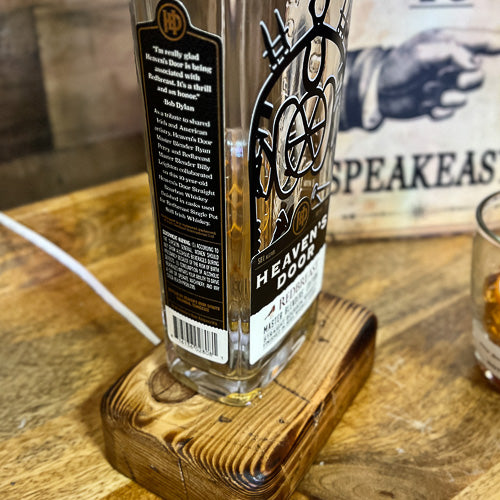 Heaven's Door Whiskey Bottle Lamp