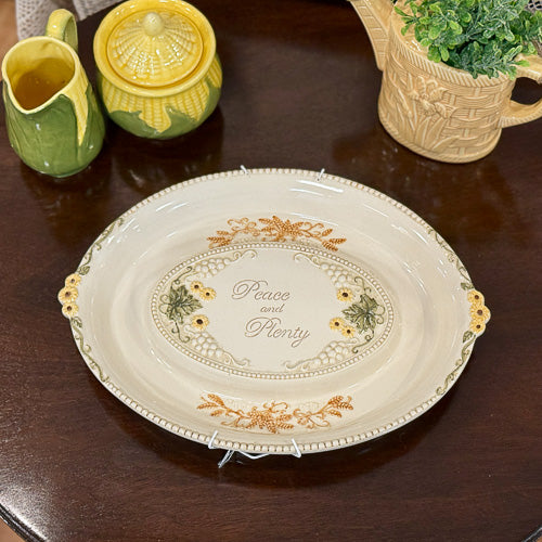 Peace and Plenty Vintage Platter