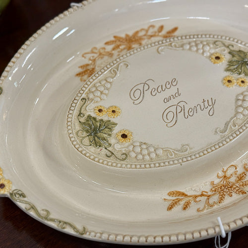 Peace and Plenty Vintage Platter