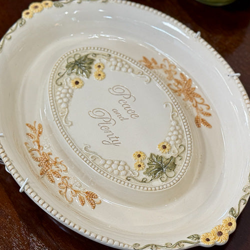 Peace and Plenty Vintage Platter