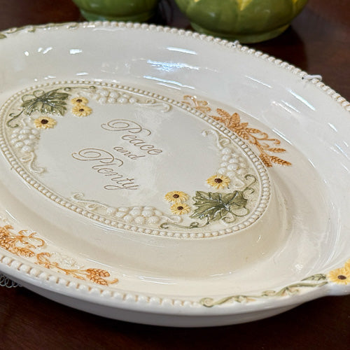 Peace and Plenty Vintage Platter