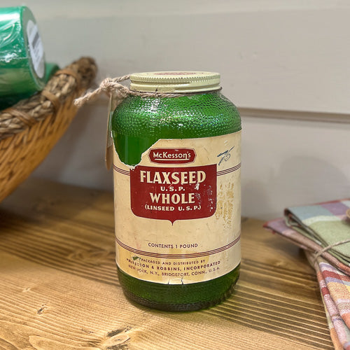 Vintage Flaxseed Jar
