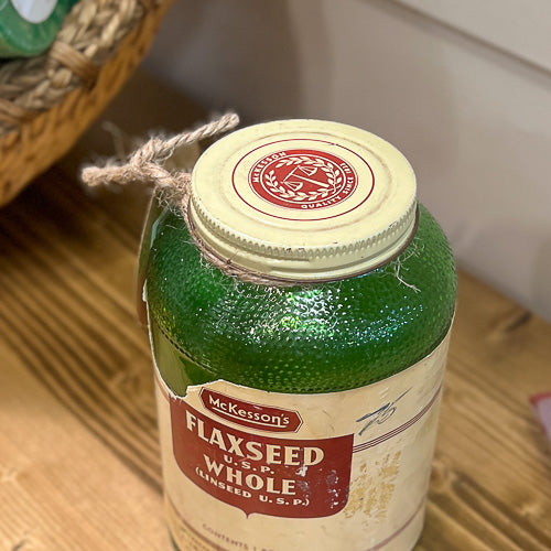 Vintage Flaxseed Jar