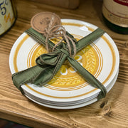 Yellow Floral Plate Set