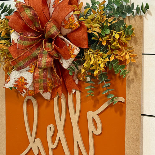 Rust Hello Door Hanger